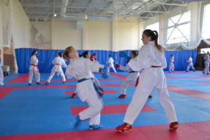 Молодежный состав по карате на тренировочном сборе в Парамоново