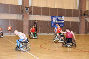 Сборная команда РФ по баскетболу на колясках на ТМ в Парамоново