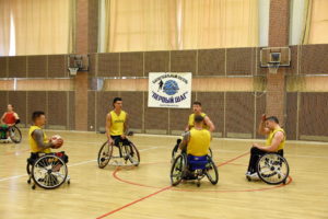 Сборная команда РФ по баскетболу на колясках на ТМ в Парамоново