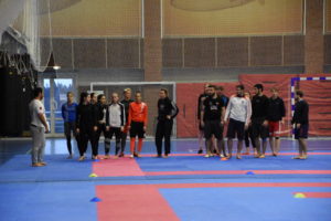 Основной состав сборной команды по каратэ на ТМ в «Парамоново».