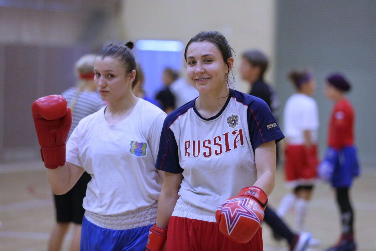 Тренировка женской сборной России по боксу (13-18 лет) в Парамоново
